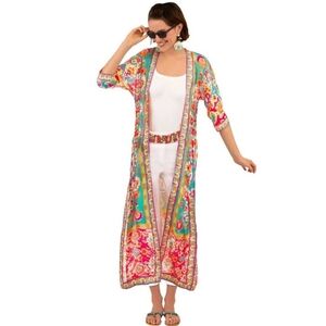 Gretchen Scott Kimono Jacket Long Watteau Turquoise
